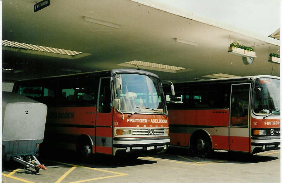 (004'311) - AFA Adelboden - Nr. 10/BE 26'701 - Setra (ex Frhlich, Zrich) im Mai 1989 beim Bahnhof Frutigen (Teilaufnahme)