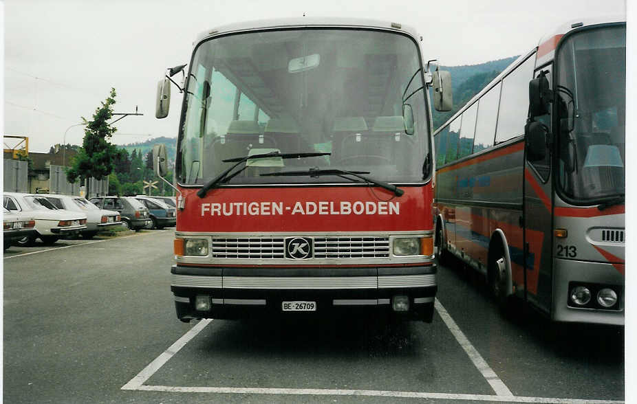 (008'412) - AFA Adelboden - Nr. 23/BE 26'709 - Setra (ex Wittwer, Neuchtel) am 2. Juli 1992 in Thun, Seestrasse