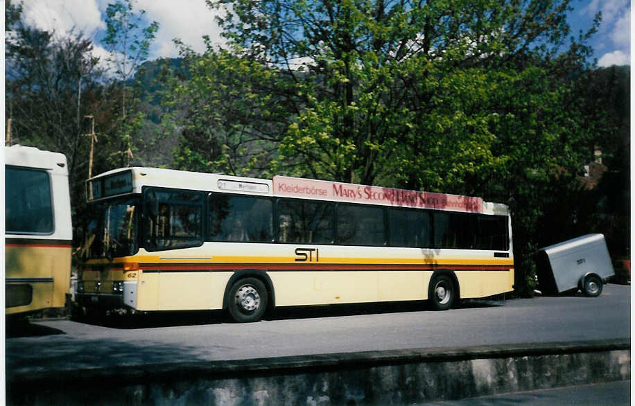 (012'227) - STI Thun - Nr. 62/BE 452'462 - Mercedes/R&J am 3. Mai 1995 bei der Schifflndte Thun