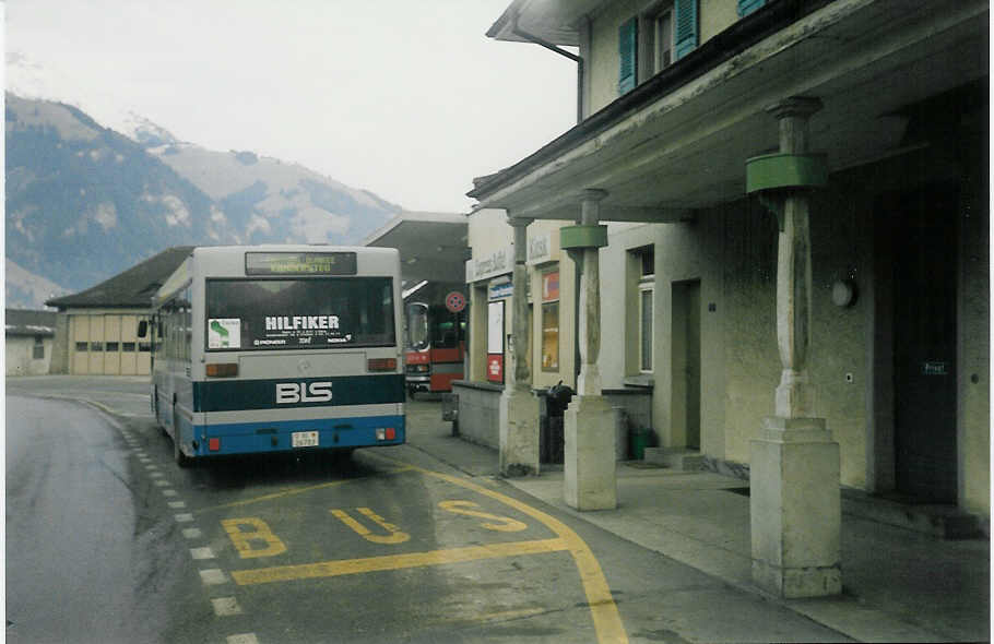 (013'714) - AFA Adelboden - Nr. 3/BE 26'703 - Mercedes am 13. Januar 1996 beim Bahnhof Frutigen