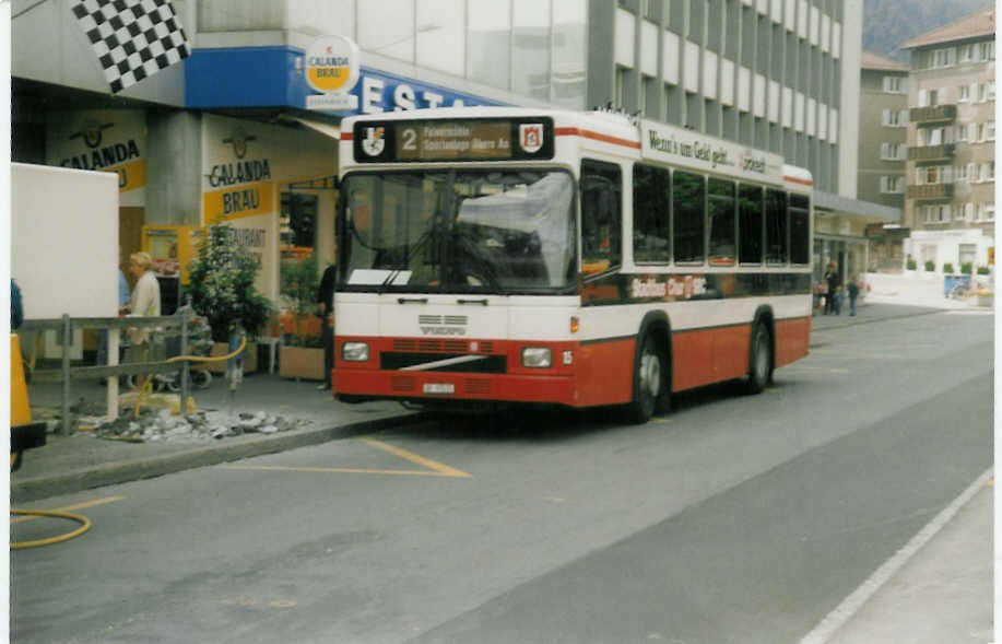 (014'228) - SBC Chur - Nr. 15/GR 97'515 - Volvo/Lauber (ex Roth, Chur Nr. 30) am 2. Juli 1996 in Chur, Steinbock