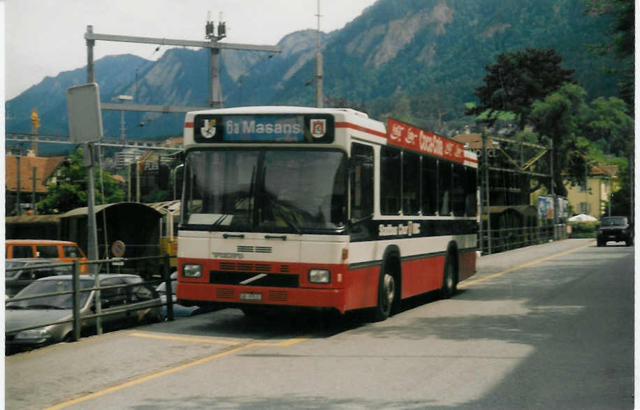 (014'229) - SBC Chur - Nr. 11/GR 97'511 - Volvo/Lauber (ex Roth, Chur Nr. 18) am 2. Juli 1996 beim Bahnhof Chur