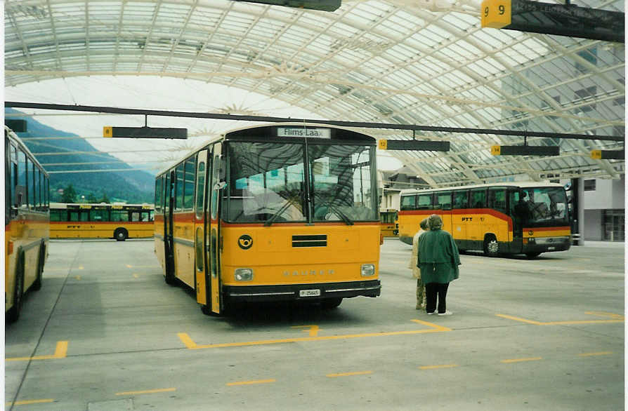 (014'300B) - PTT-Regie - P 25'645 - Saurer/Hess am 2. Juli 1996 in Chur, Postautostation