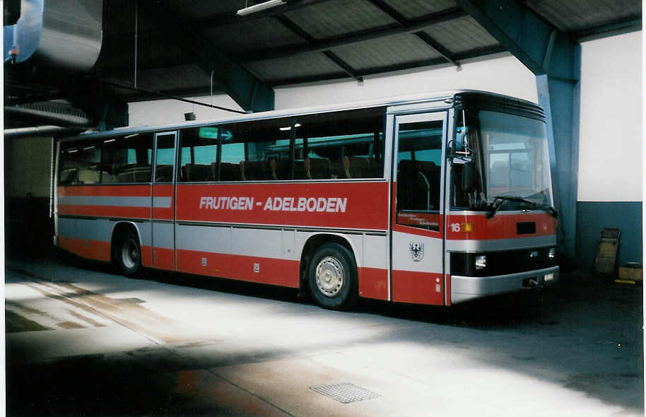 (014'418) - AFA Adelboden - Nr. 16/BE 25'753 - FBW/R&J am 14. Juli 1996 im Autobahnhof Adelboden