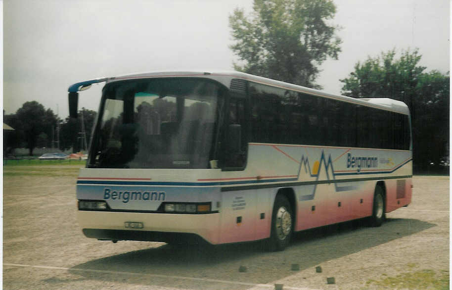 (014'700A) - Bergmann, Adelboden - BE 240 - Neoplan am 15. August 1996 in Thun, Lachenwiese