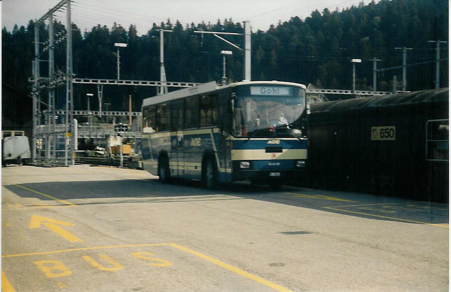 (015'029) - AOE Langnau - Nr. 1/BE 18'090 - NAW/R&J am 9. September 1996 beim Bahnhof Langnau