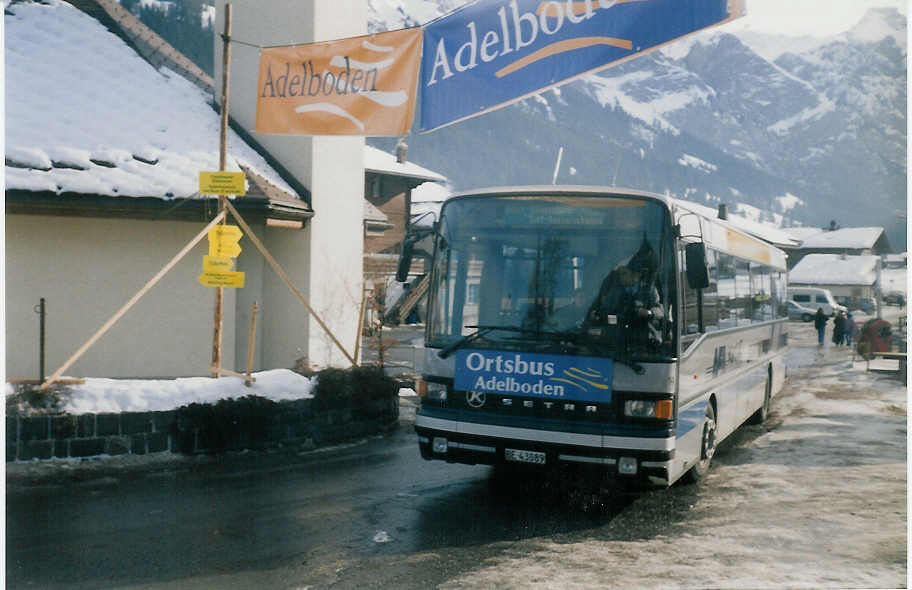 (016'034) - AFA Adelboden - Nr. 14/BE 43'089 - Setra (ex AAGI Interlaken Nr. 33) am 18. Januar 1997 in Adelboden, Boden