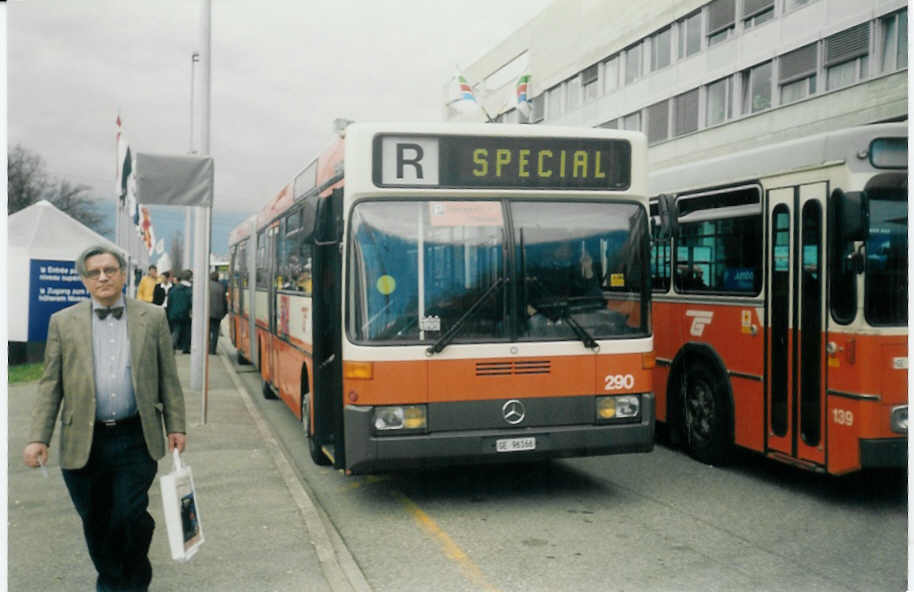 (016'510) - TPG Genve - Nr. 290/GE 96'166 - Mercedes am 16. Mrz 1997 in Genve, Palexpo