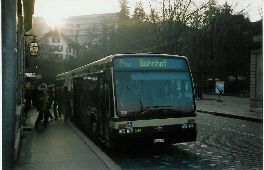 (016'626) - SVB Bern - Nr. 244/BE 518'244 - Van Hool am 26. Mrz 1997 in Bern, Brengraben