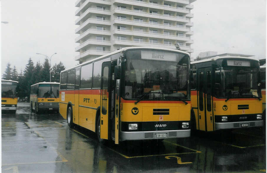 (018'330) - Solr&Fontana, Ilanz - Nr. 2/GR 323 - NAW/R&J am 2. August 1997 beim Bahnhof Ilanz
