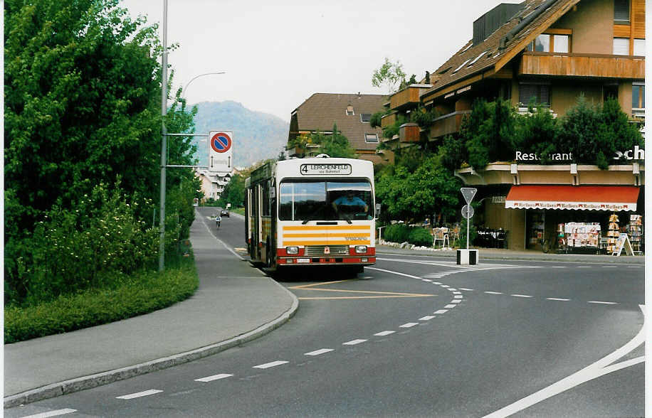 (022'706) - STI Thun - Nr. 24/BE 419'024 - Volvo/R&J (ex SAT Thun Nr. 24) am 16. Mai 1998 in Thun, Schorenfriedhof