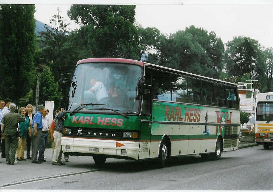 (023'206) - Hess K., Luzern - LU 15'133 - Setra am 6. Juni 1998 bei der Schifflndte Thun