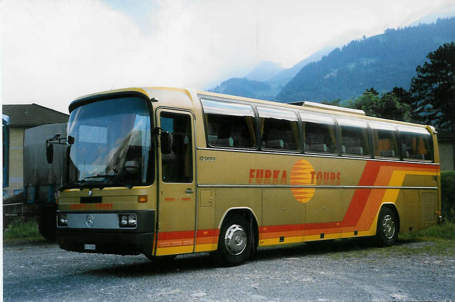 (023'632) - FO Brig - Nr. 7/VS 57'000 - Mercedes am 29. Juni 1998 beim Gterbahnhof Frutigen