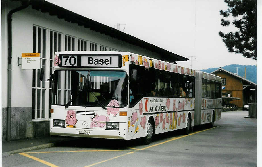 (023'924) - AAGL Liestal - Nr. 94/BL 6701 - Mercedes am 9. Juli 1998 beim Bahnhof Liestal