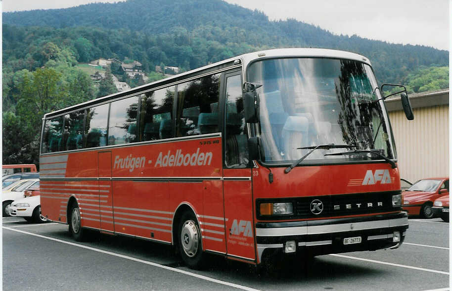 (025'105) - AFA Adelboden - Nr. 23/BE 26'773 - Setra am 5. August 1998 in Thun, Seestrasse