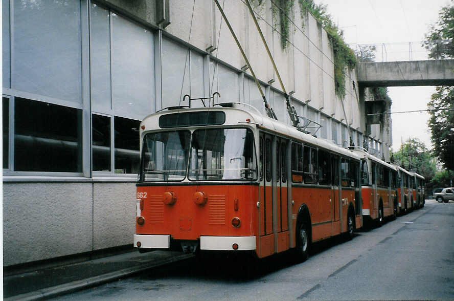 (025'634) - TL Lausanne - Nr. 662 - FBW/Eggli Trolleybus am 22. August 1998 in Lausanne, Dpt Borde