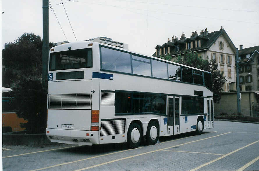 (025'710) - TL Lausanne - Nr. 501/VD 1571 - Neoplan am 22. August 1998 in Lausanne, Dpt Borde