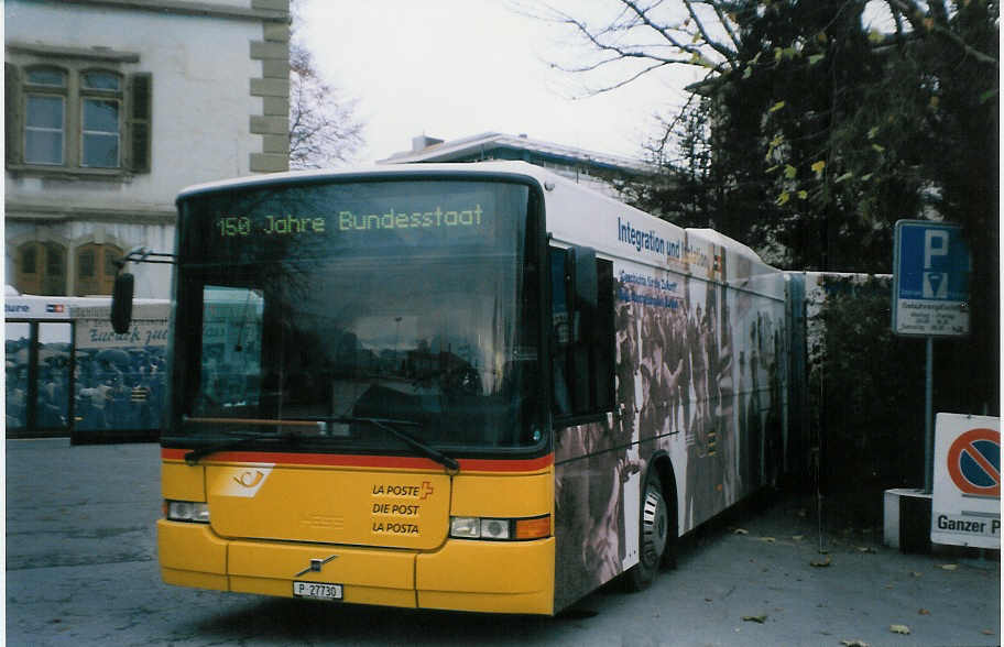 (027'936) - PTT-Regie - P 27'730 - Volvo/Hess am 18. November 1998 in Thun, Aarefeld (150 Jahre Bundesstaat)