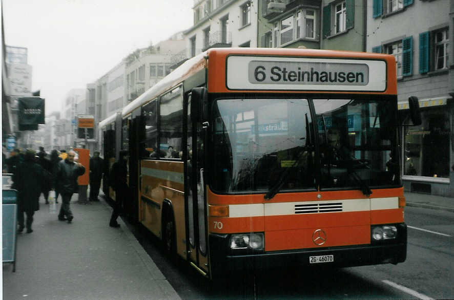 (028'515) - ZVB Zug - Nr. 70/ZG 46'070 - Mercedes/Hess am 31. Dezember 1998 in Zug, Steinhof