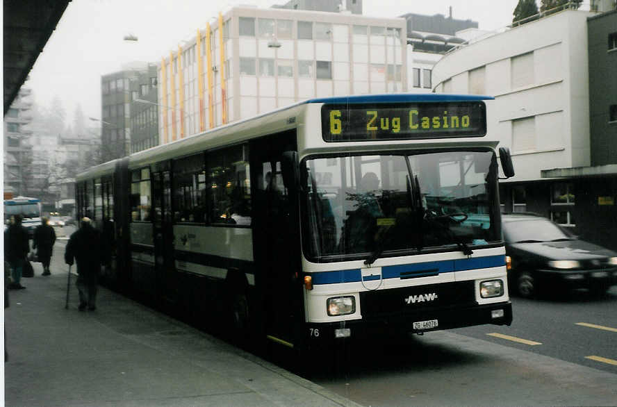 (028'527) - ZVB Zug - Nr. 76/ZG 46'076 - NAW/Hess am 31. Dezember 1998 in Zug, Bundesplatz