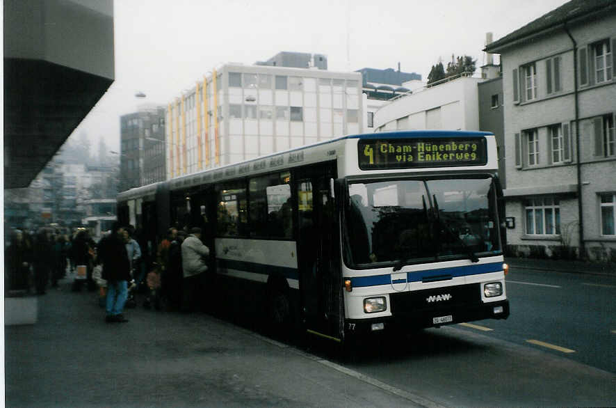 (028'532) - ZVB Zug - Nr. 77/ZG 46'077 - NAW/Hess am 31. Dezember 1998 in Zug, Bundesplatz