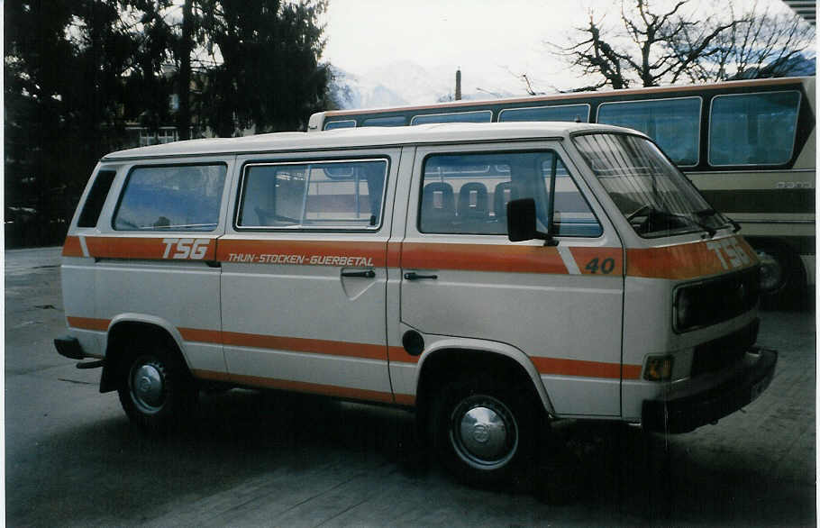 (028'823) - STI Thun - Nr. 40/BE 961 V - VW (ex TSG Blumenstein Nr. 12) am 4. Januar 1999 in Thun, Garage