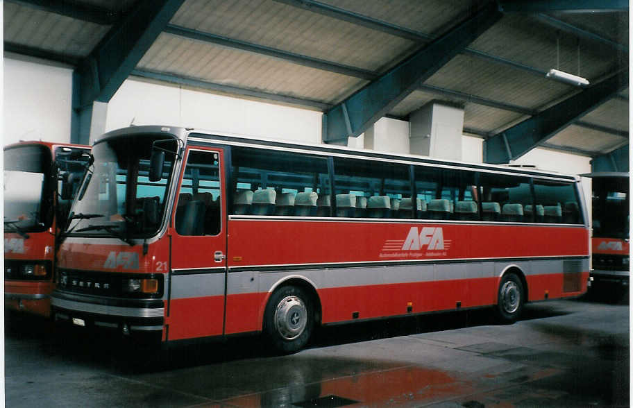 (028'827) - AFA Adelboden - Nr. 21/BE 21'181 - Setra am 9. Januar 1999 im Autobahnhof Adelboden