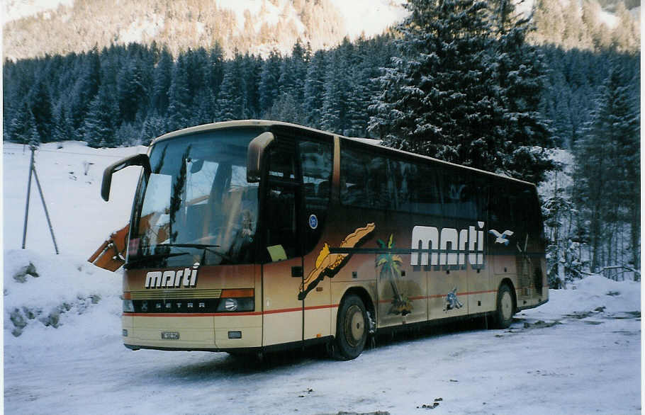 (029'102) - Marti, Kallnach - Nr. 6/BE 102'206 - Setra am 12. Januar 1999 in Adelboden, Unter dem Birg