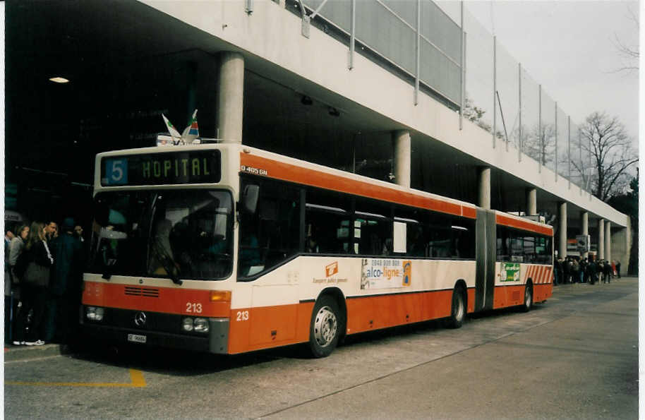 (030'501) - TPG Genve - Nr. 213/GE 96'684 - Mercedes am 21. Mrz 1999 in Genve, Palexpo