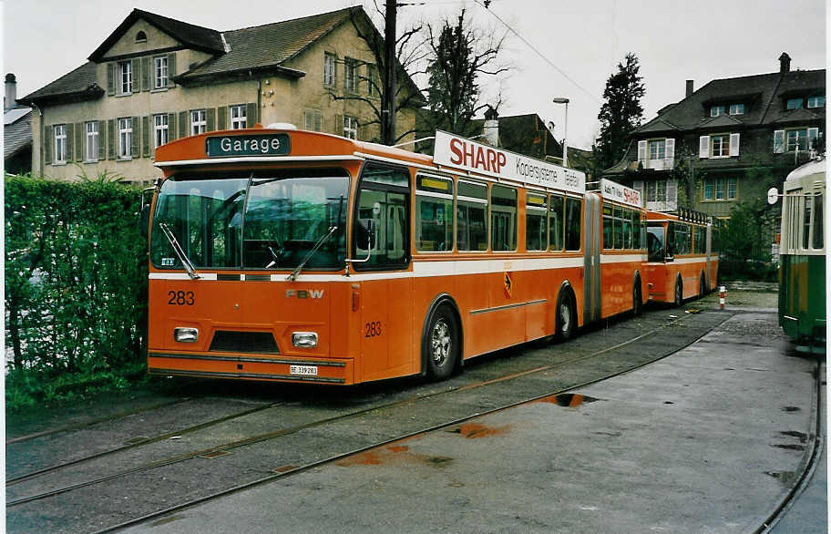 (030'825) - SVB Bern - Nr. 283/BE 339'283 - FBW/Hess-Gangloff am 11. April 1999 in Bern, Burgernziel