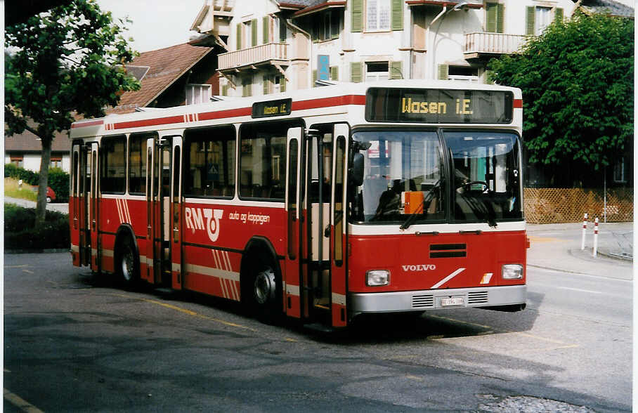(032'136) - AAGK Koppigen - Nr. 7/BE 394'386 - Volvo/Lauber am 20. Juni 1999 beim Bahnhof Grnen-Sumiswald
