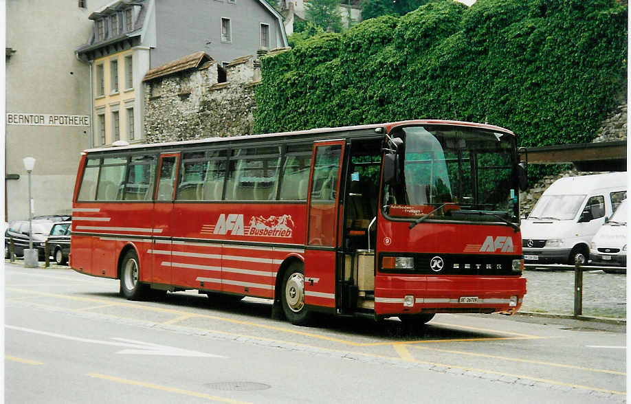 (032'206) - AFA Adelboden - Nr. 9/BE 26'709 - Setra am 22. Juni 1999 in Thun, Berntor