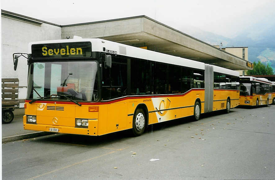 (032'630) - Schett, Sargans - SG 6591 - Mercedes am 26. Juni 1999 beim Bahnhof Sargans