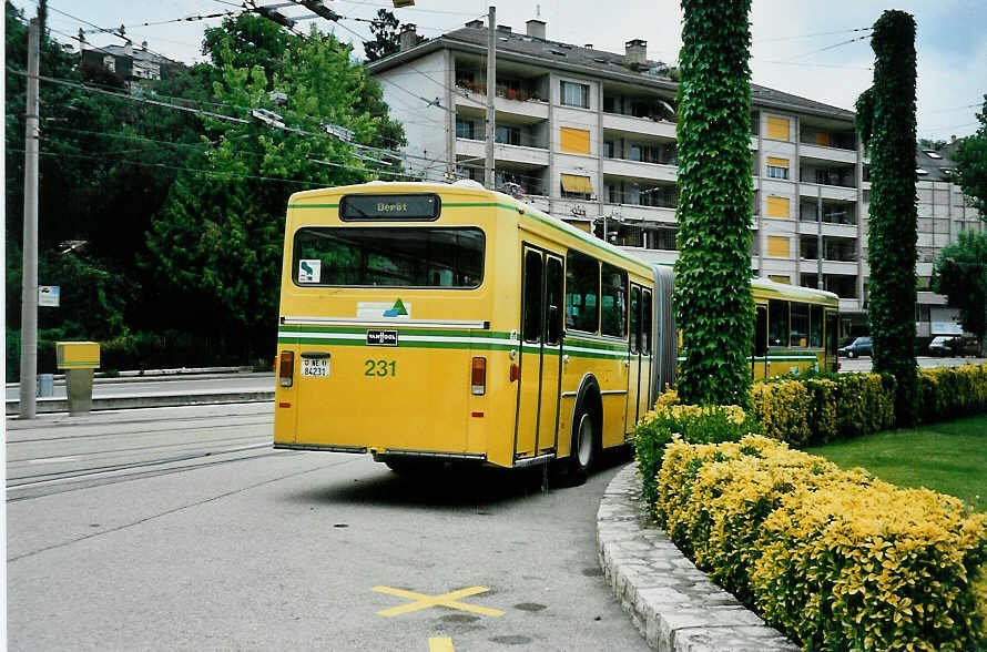 (035'220) - TN Neuchtel - Nr. 231/NE 84'231 - Volvo/Van Hool am 8. August 1999 in Neuchtel, Dpt