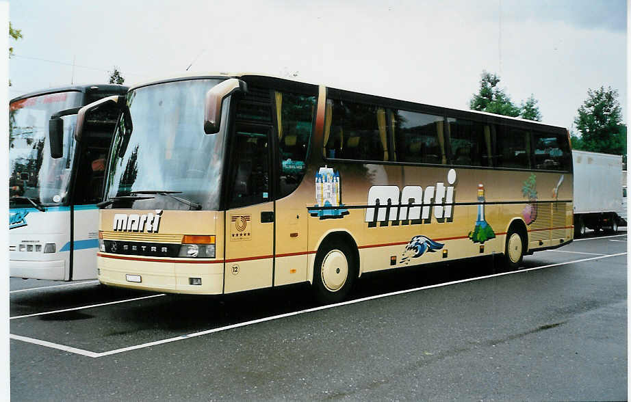 (035'230) - Marti, Kallnach - Nr. 12/BE 102'201 - Setra am 12. August 1999 in Thun, Seestrasse