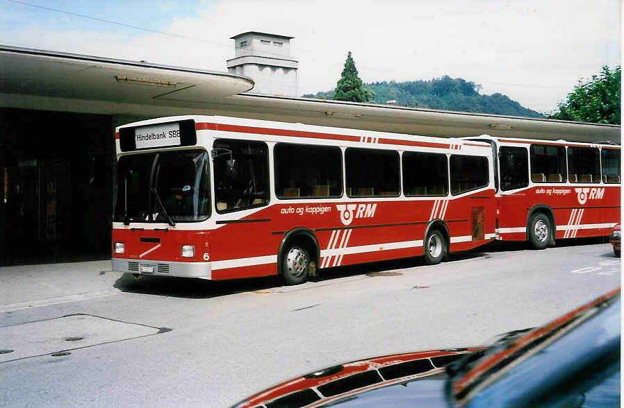 (035'302) - AAGK Koppigen - Nr. 6/BE 122'011 - Volvo/Lauber am 14. August 1999 beim Bahnhof Burgdorf