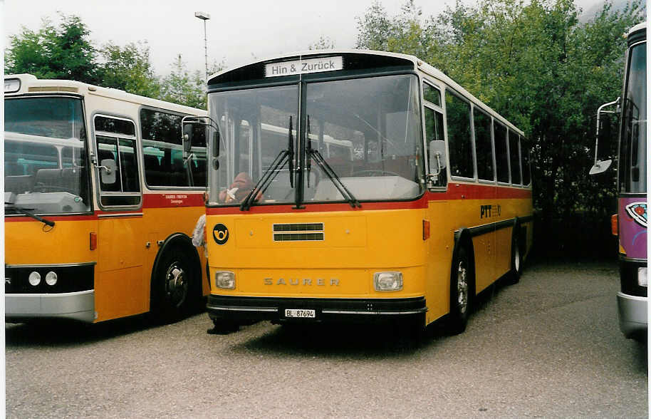 (035'836) - Ziegler, Pratteln - BL 87'694 - Saurer/Tscher (ex P 24'265) am 28. August 1999 in Oensingen, Saurertreffen