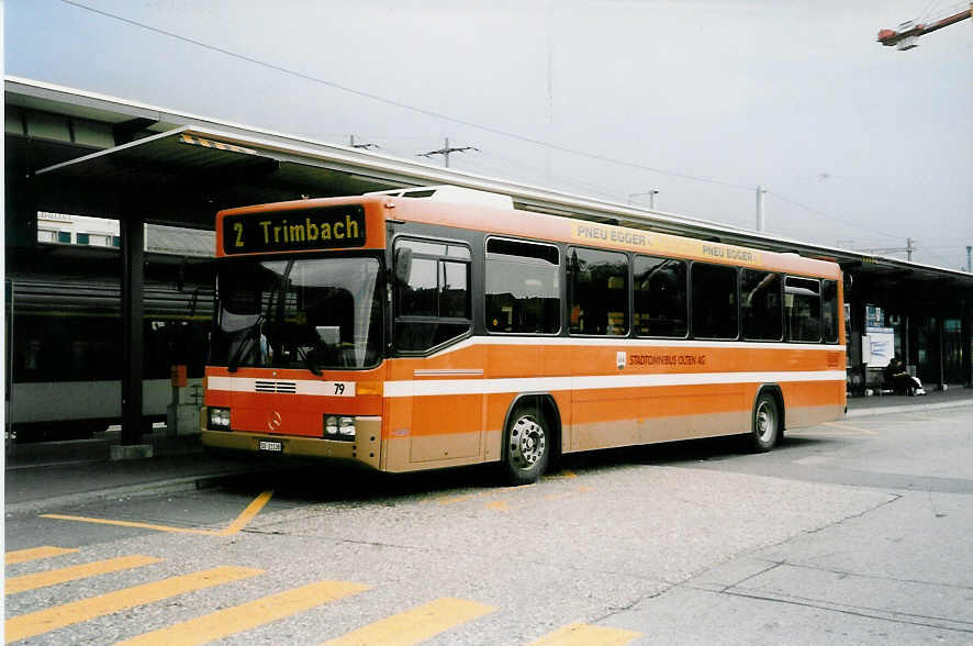 (036'008) - SOO Olten - Nr. 79/SO 21'138 - Mercedes/Hess am 28. August 1999 beim Bahnhof Olten