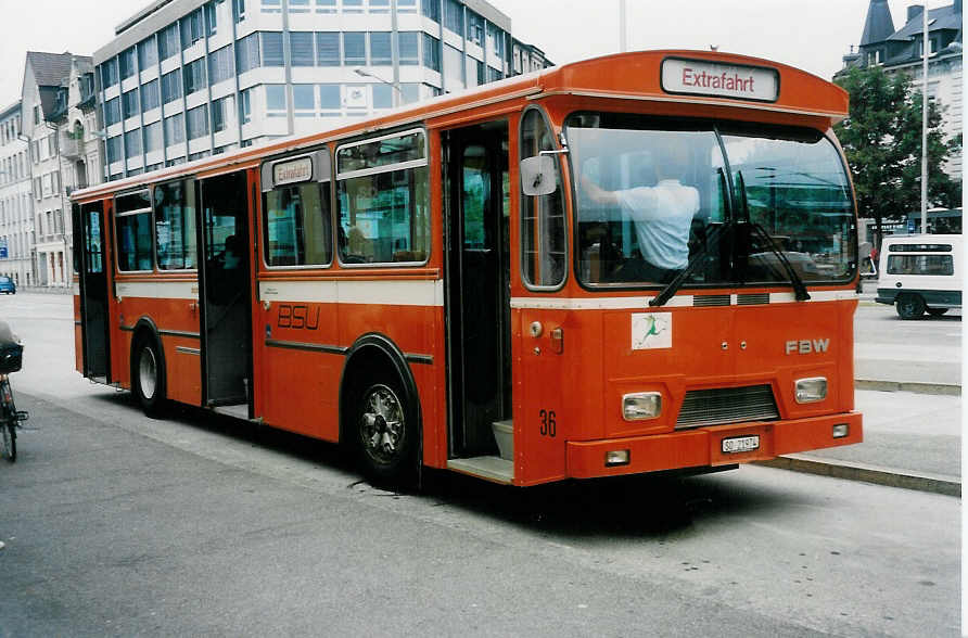 (037'008) - BSU Solothurn - Nr. 36/SO 21'974 - FBW/Hess am 19. September 1999 beim Hauptbahnhof Solothurn