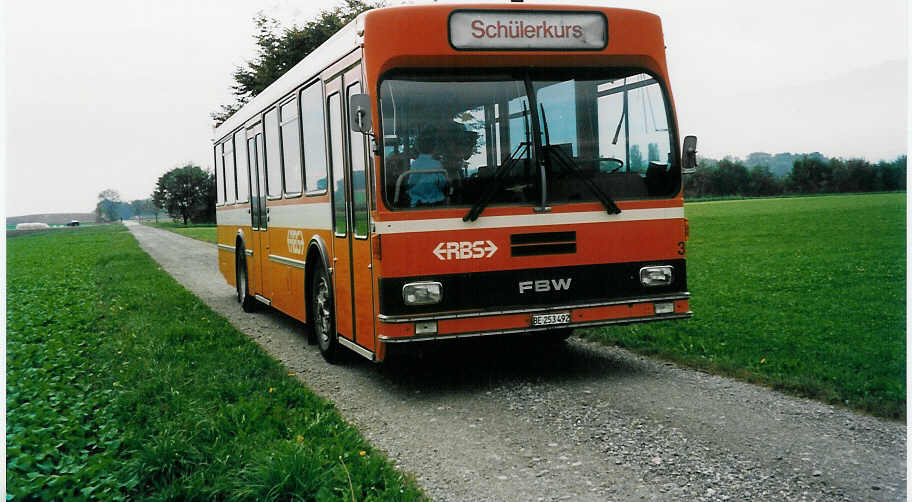 (037'025) - BSU Solothurn - Nr. 39/BE 253'493 - FBW/R&J (ex RBS Worblaufen Nr. 4) am 19. September 1999 bei Nennigkofen