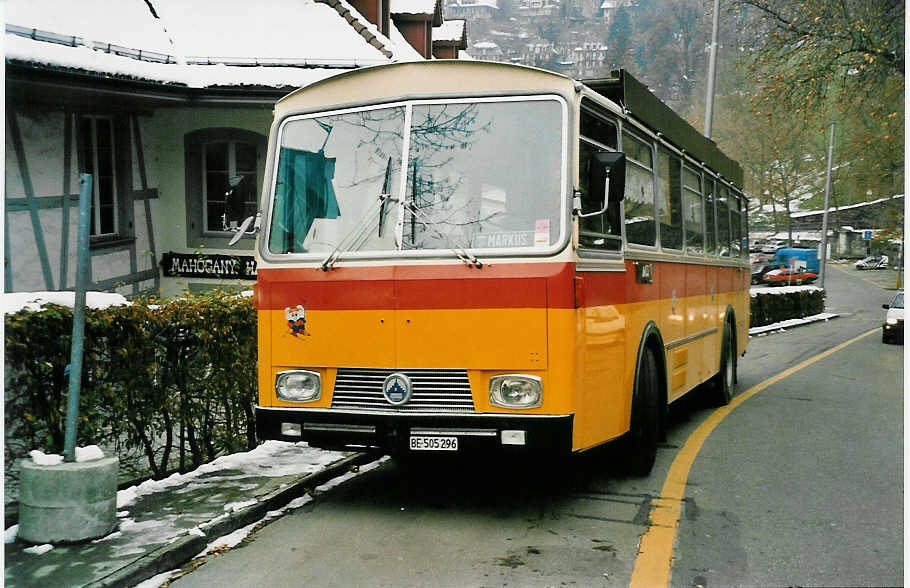 (037'918) - Merk, Bolligen - BE 505'296 - Saurer/Tscher (ex P 24'615) am 26. November 1999 in Bern, Brengraben