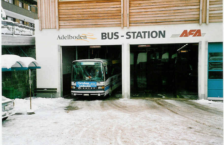 (038'402) - AFA Adelboden - Nr. 14/BE 43'089 - Setra (ex AAGI Interlaken Nr. 33) am 31. Dezember 1999 im Autobahnhof Adelboden