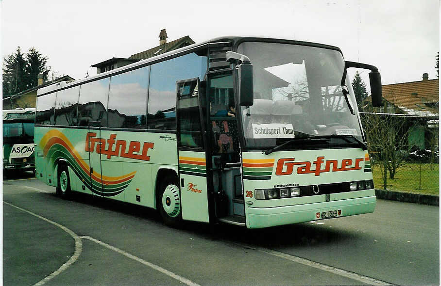 (038'805) - Gafner, Thun - Nr. 26/BE 26'697 - Drgmller am 12. Januar 2000 in Thun-Lerchenfeld, Endstation