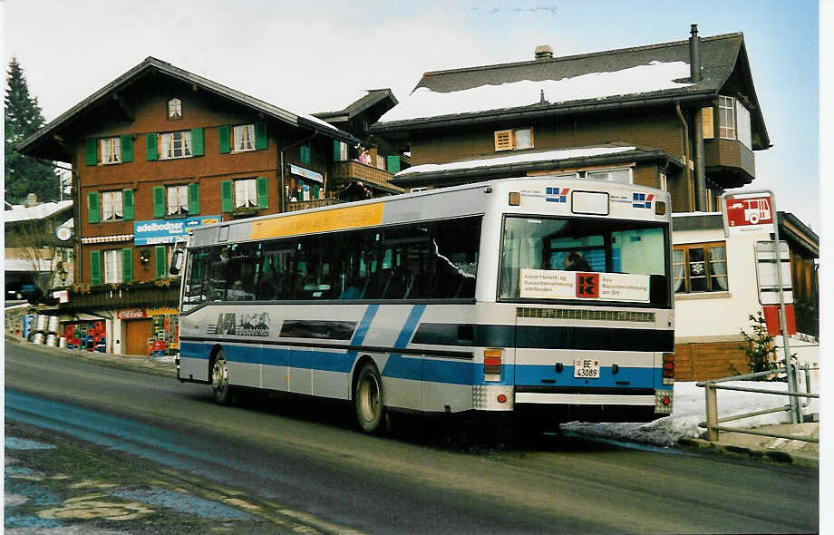 (038'810) - AFA Adelboden - Nr. 14/BE 43'089 - Setra (ex AAGI Interlaken Nr. 33) am 16. Januar 2000 in Adelboden, Mhleport