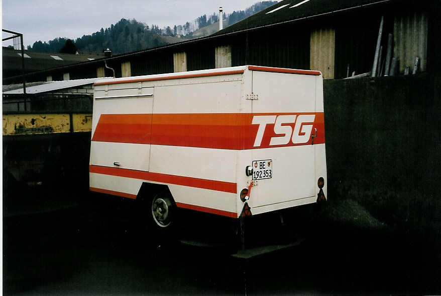 (038'916) - TSG Blumenstein - Nr. 13/BE 192'353 - Wasta Gepckanhnger am 8. Februar 2000 in Thun, Garage STI