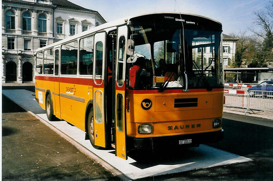 (039'232) - Flury, Balm - SO 20'032 - Saurer/Hess am 21. Februar 2000 in Solothurn, Amthausplatz
