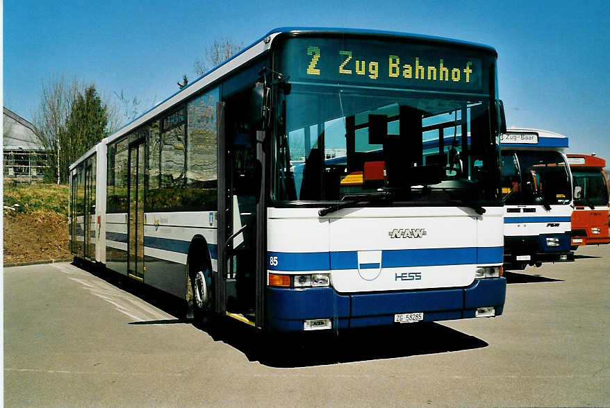 (040'021) - ZVB Zug - Nr. 85/ZG 58'285 - NAW/Hess am 8. April 2000 in Zug, Garage