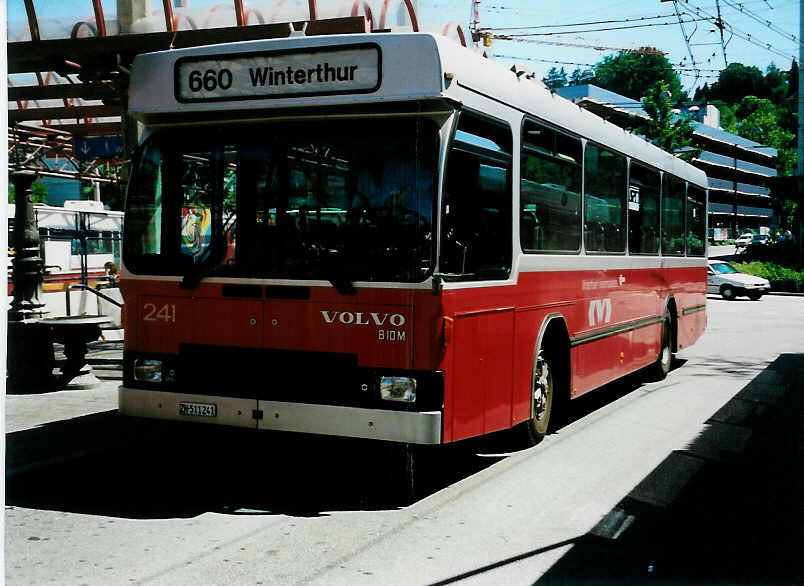 (041'437) - WV Winterthur - Nr. 241/ZH 511'241 - Volvo/Hess am 19. Juni 2000 beim Hauptbahnhof Winterthur
