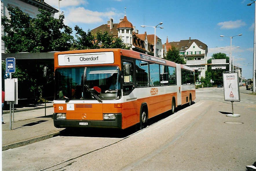(042'218) - BSU Solothurn - Nr. 53/SO 61'538 - Mercedes/Hess am 20. Juli 2000 beim Hauptbahnhof Solothurn