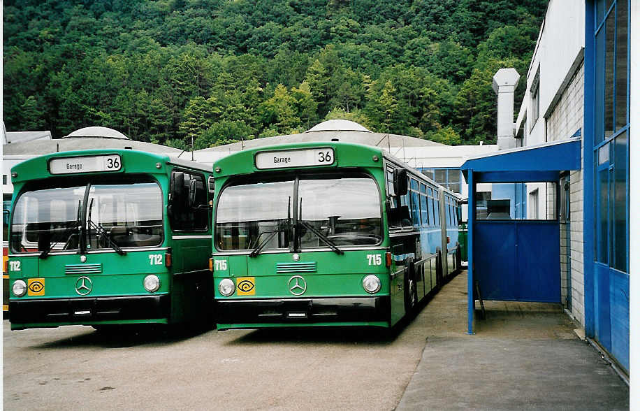 (043'115) - BVB Basel - Nr. 712 + 715 - Mercedes/FHS am 6. September 2000 in Biel, BTR